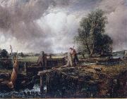 John Constable A boat passing a lock oil